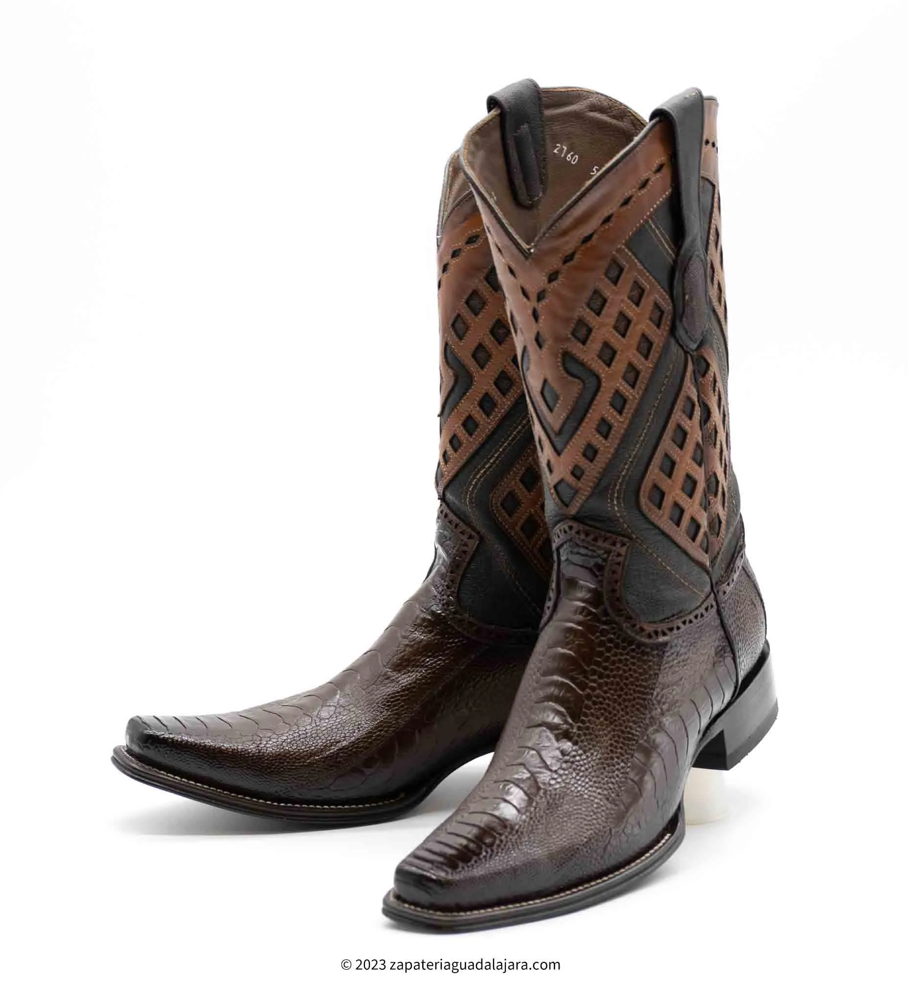 2760516 Ostrich Leg European Toe Faded Brown