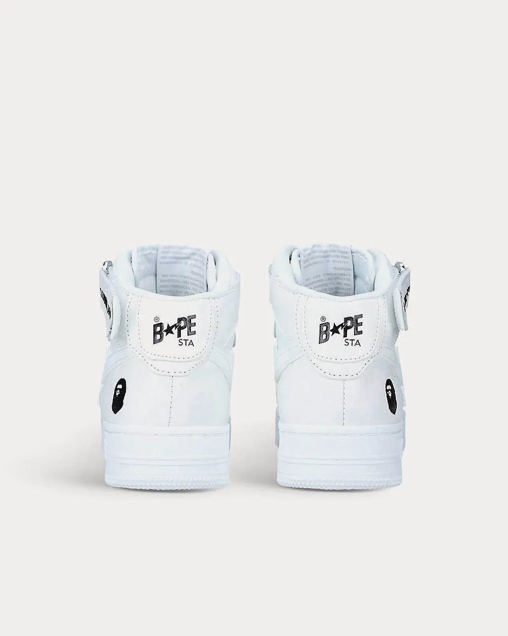 BAPE STA Star-Embossed White High Top Sneakers