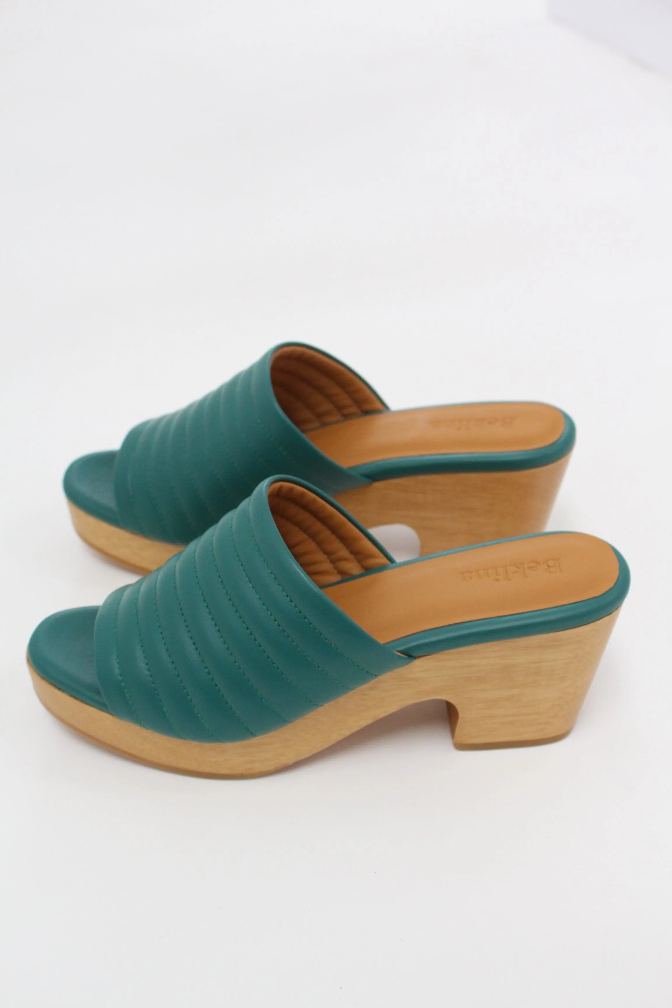 Beklina Ribbed Clog Open Toe Cypress