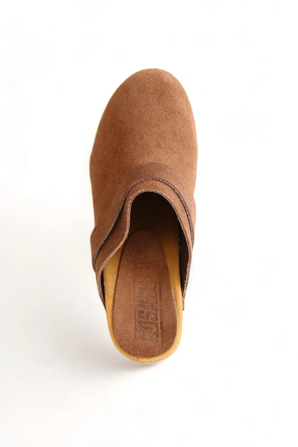 BOSABO "NOISETTE" CLOG TAN SUEDE