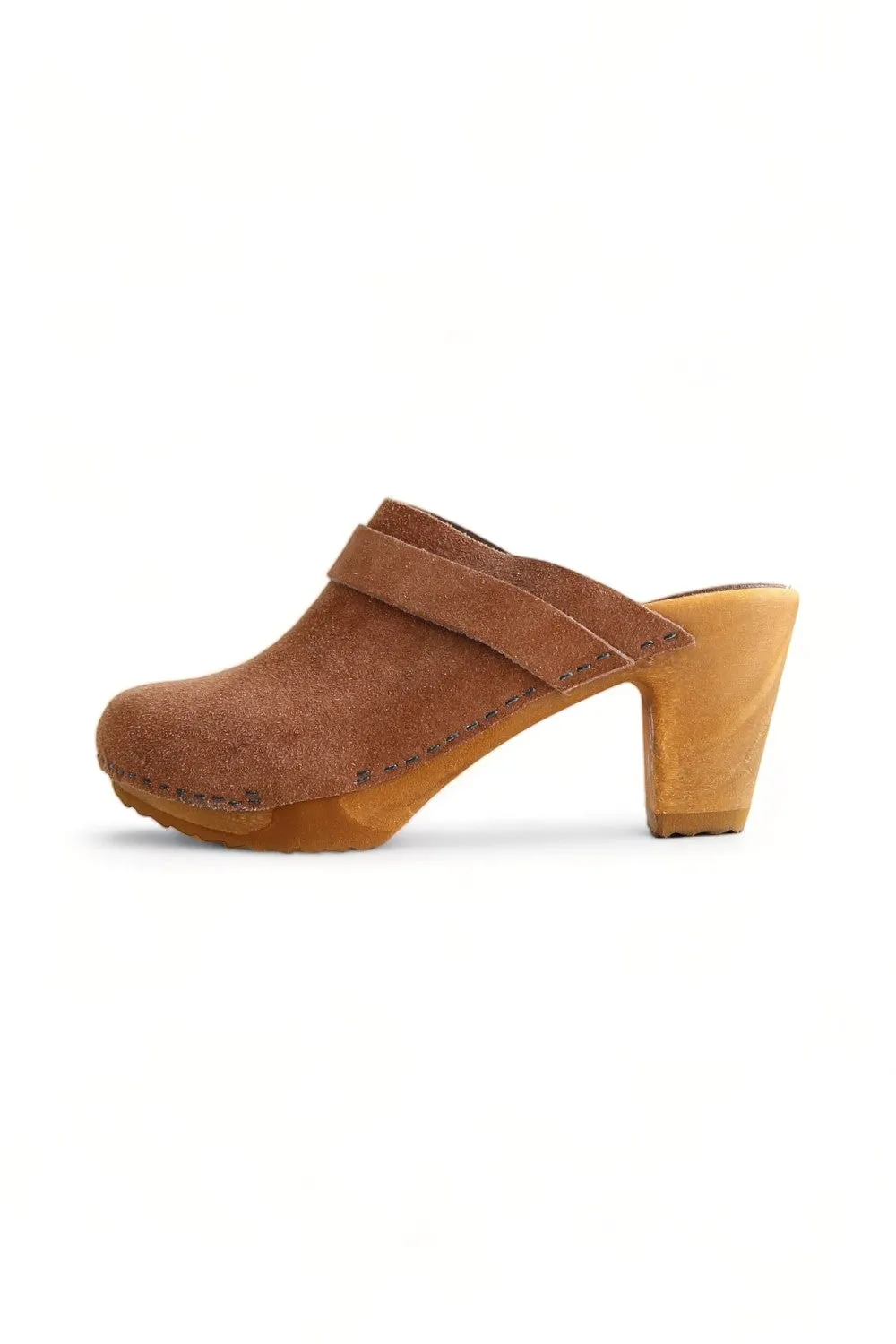 BOSABO "NOISETTE" CLOG TAN SUEDE