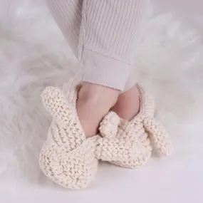 Bunny Ear Baby Slippers Knitting Kit - Easter