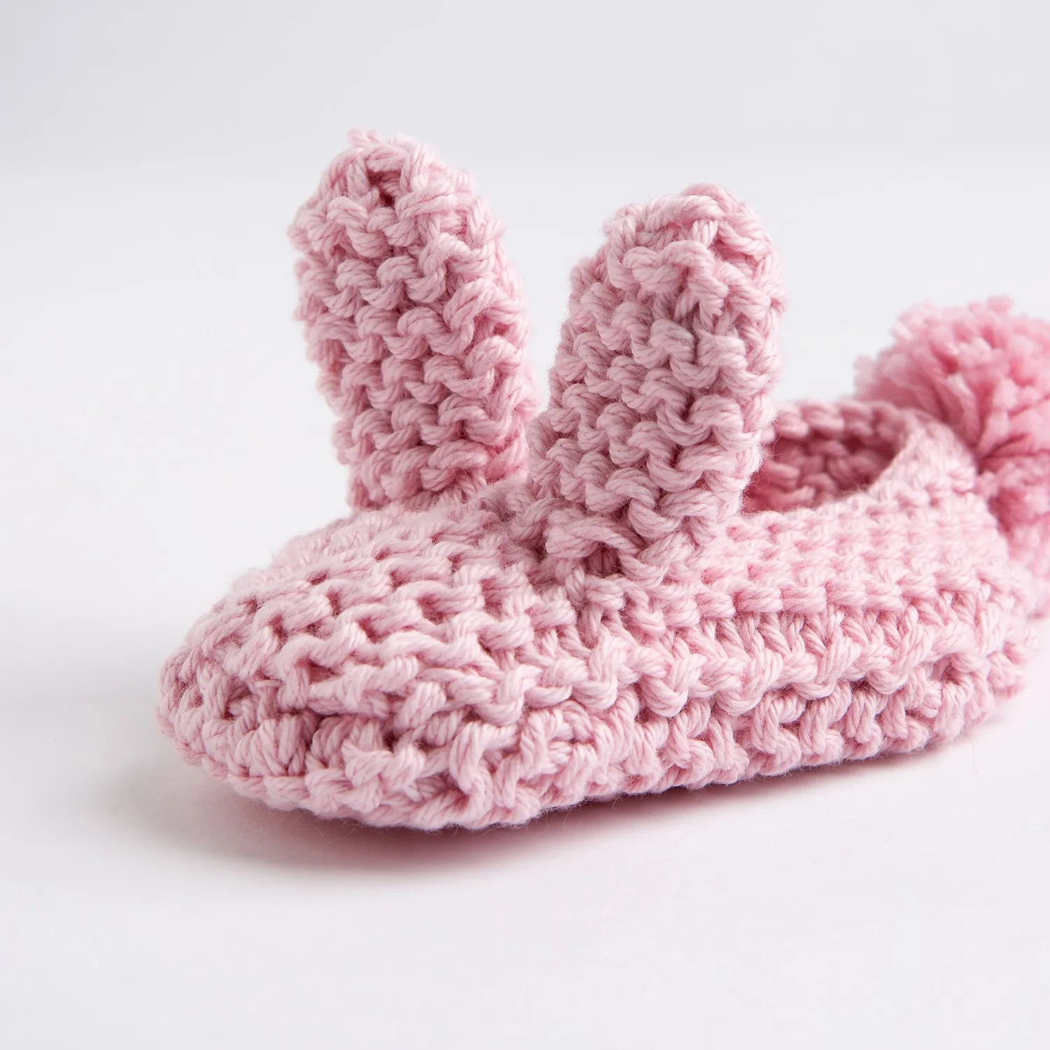 Bunny Ear Baby Slippers Knitting Kit - Easter