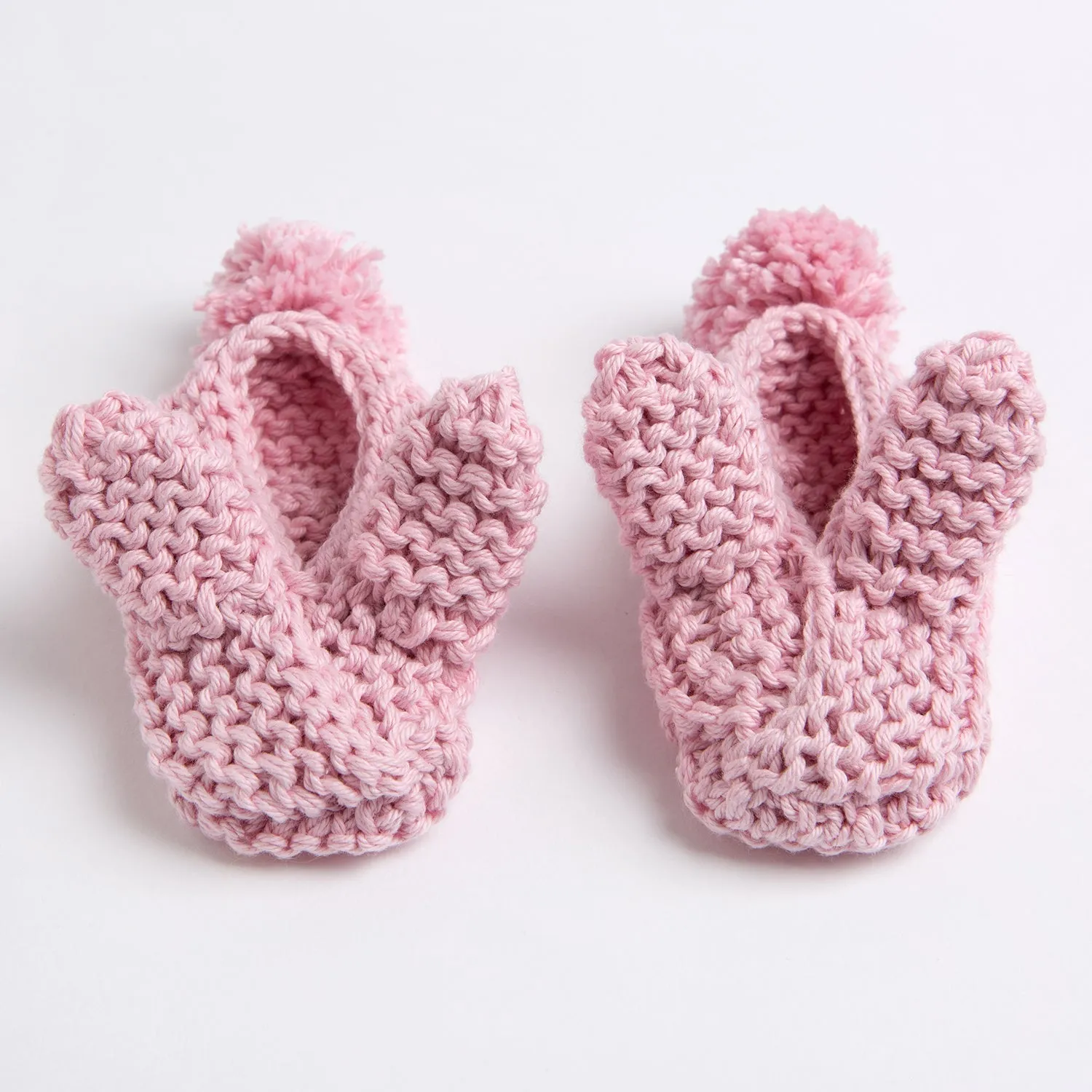 Bunny Ear Baby Slippers Knitting Kit - Easter