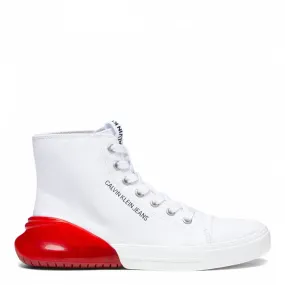 CALVIN KLEIN JEANS White High Top Moreen Trainers