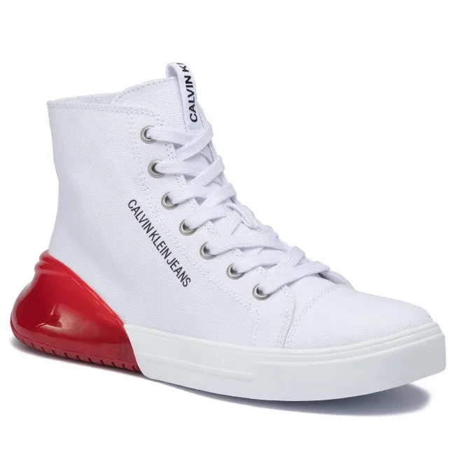 CALVIN KLEIN JEANS White High Top Moreen Trainers
