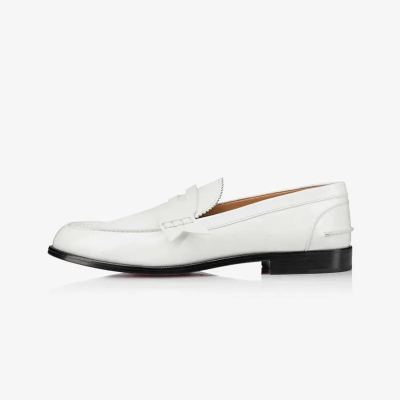 Casual Bi-color Leather Penny Loafers
