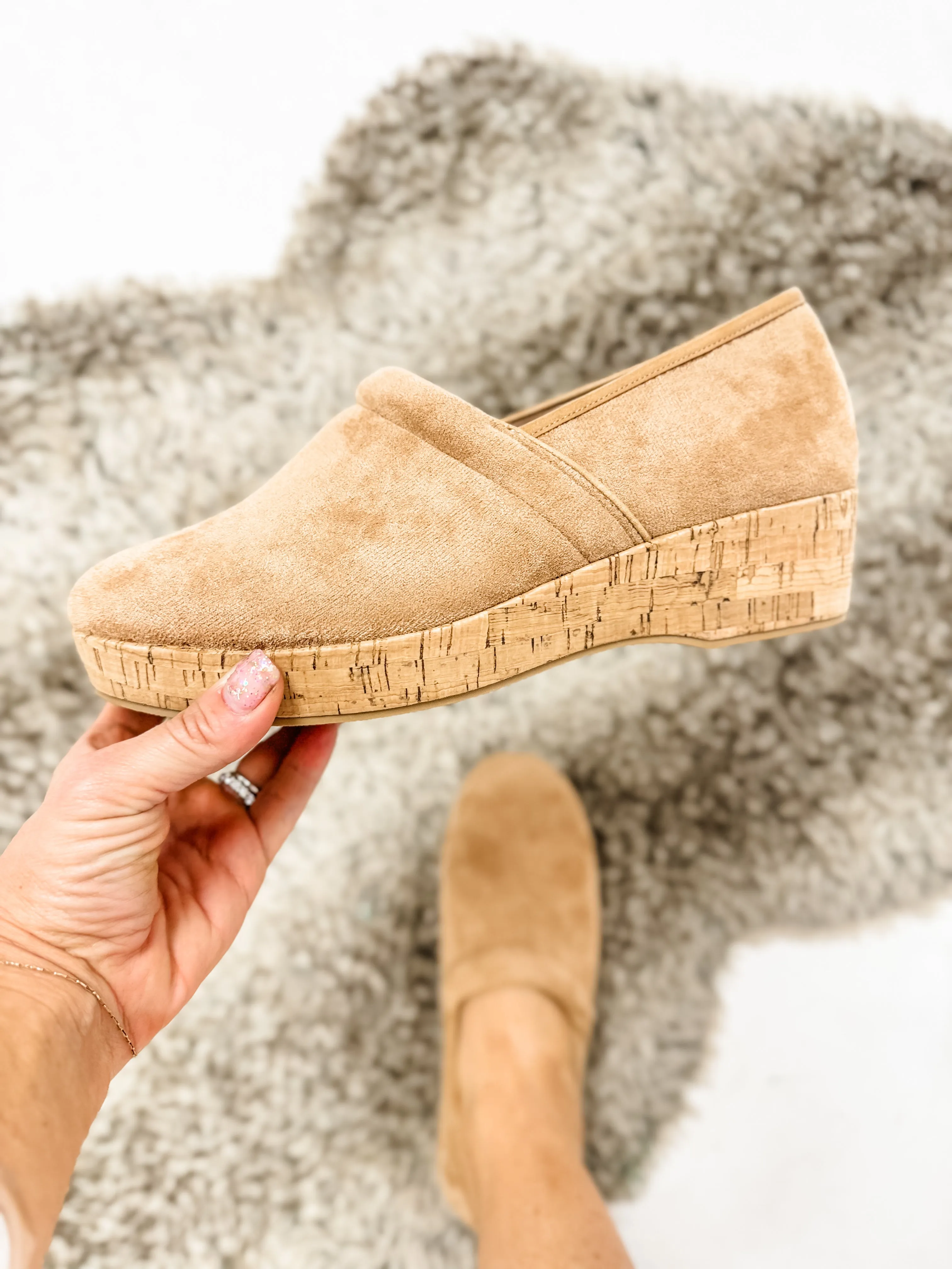 Corky's Camel Faux Suede All Day Shoes FINAL SALE