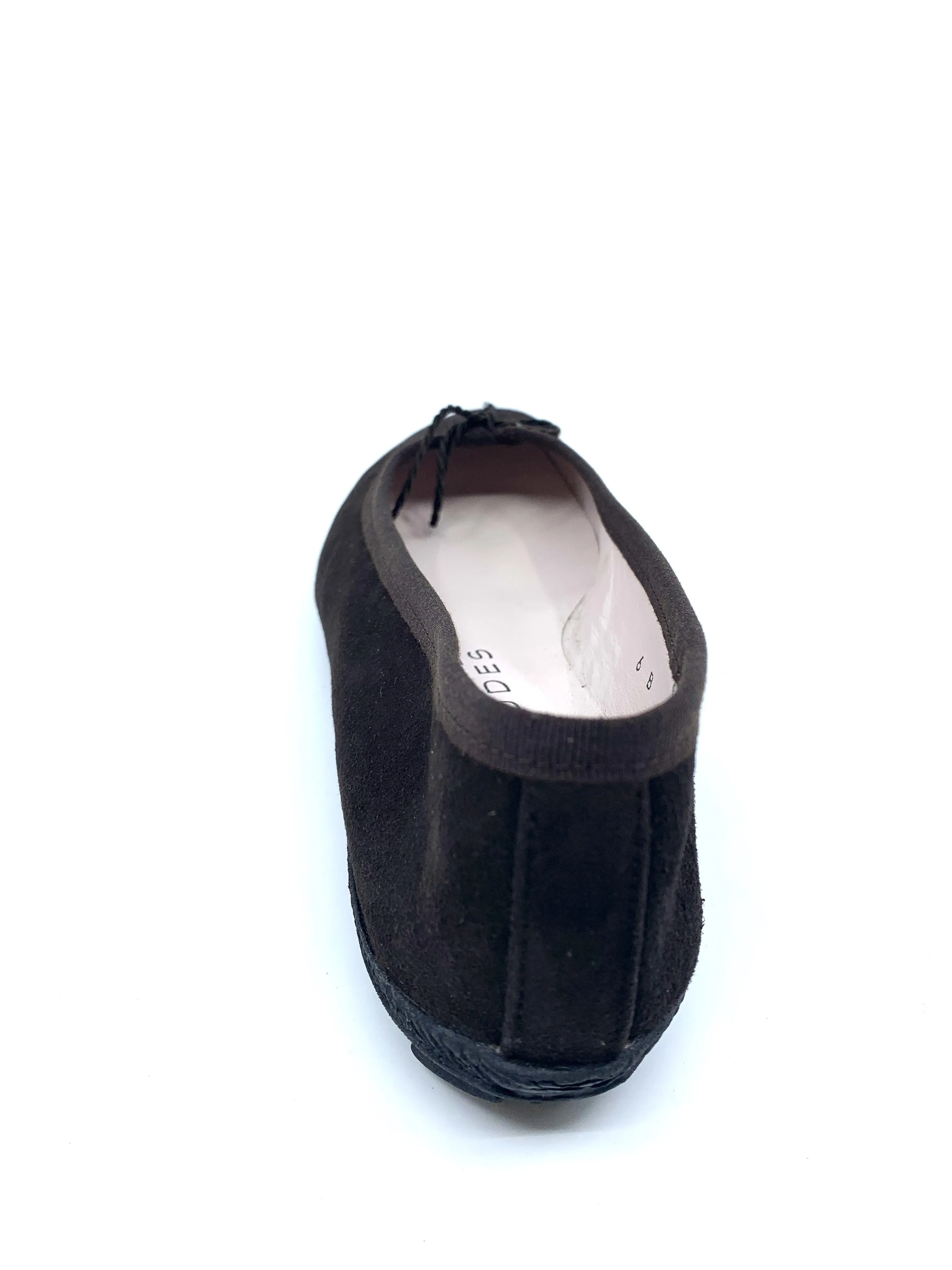 Country Brown Suede Niger Paul Mayer Ballet Flats