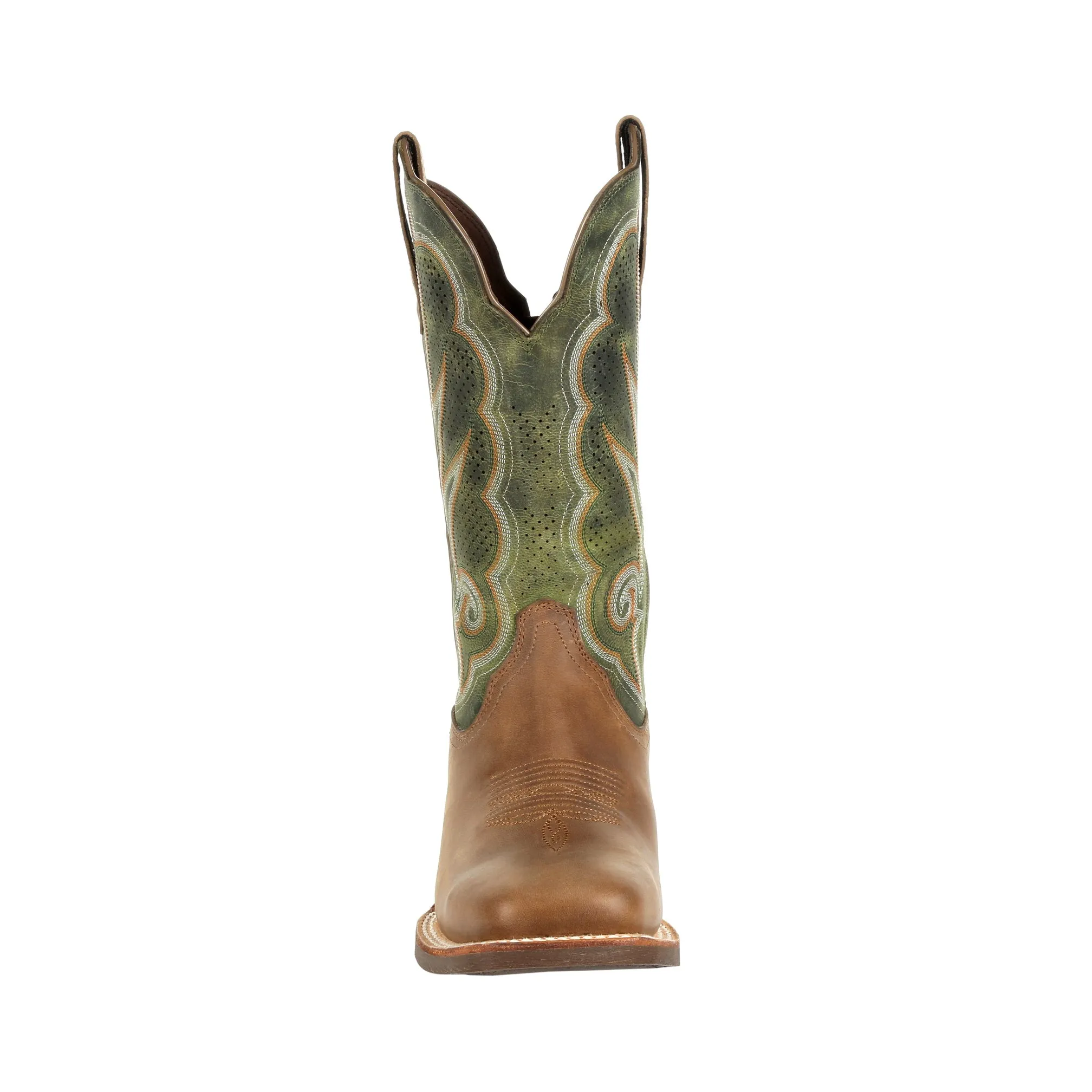 Durango Women's Ventilated Olive Leather Square Toe Boot DRD0378