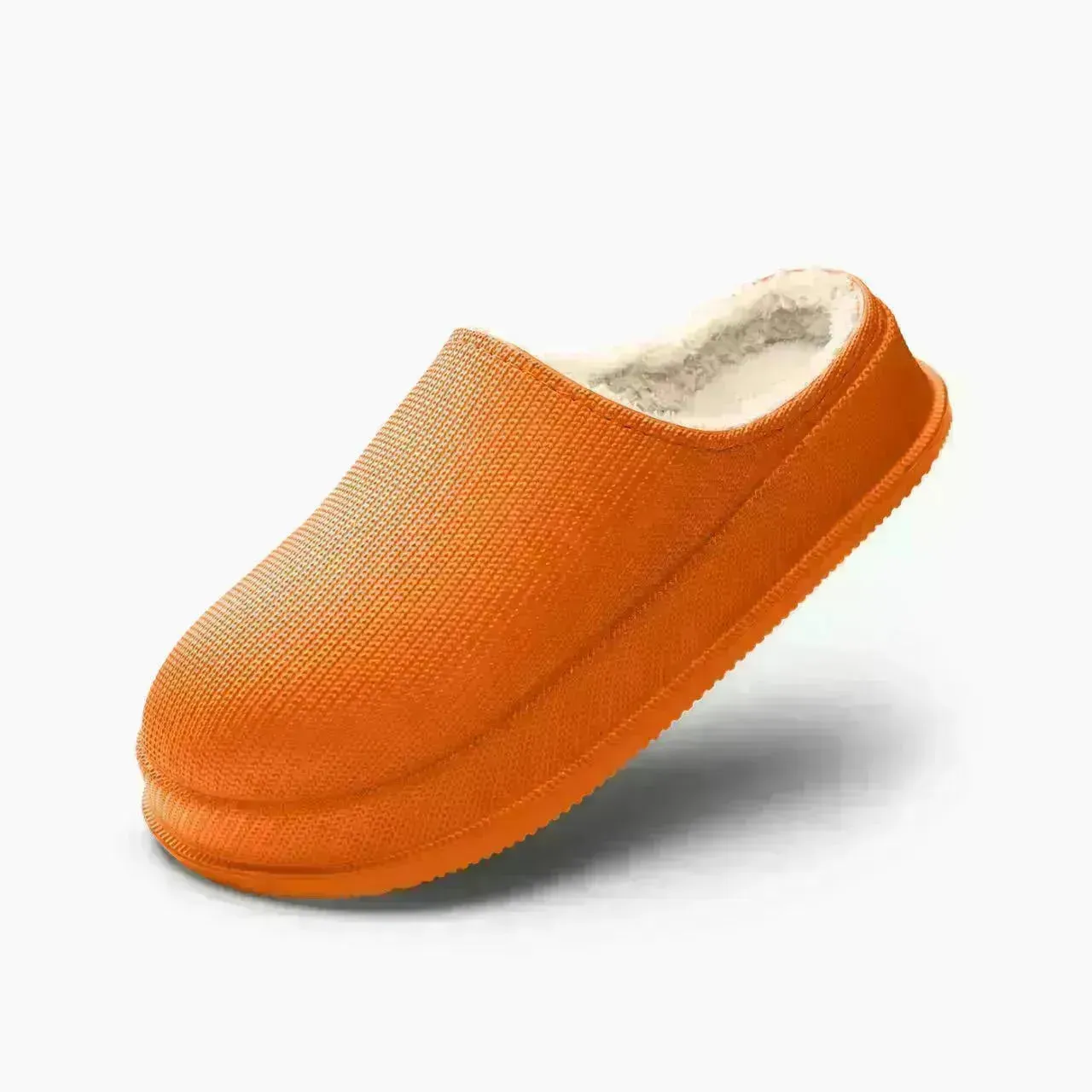EVA Autumn And Winter Poop Feeling Plus Size Couple Waterproof Non-slip Warm Home Cotton Slippers
