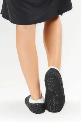Faceplant Dreams | Black Knitted Footsie