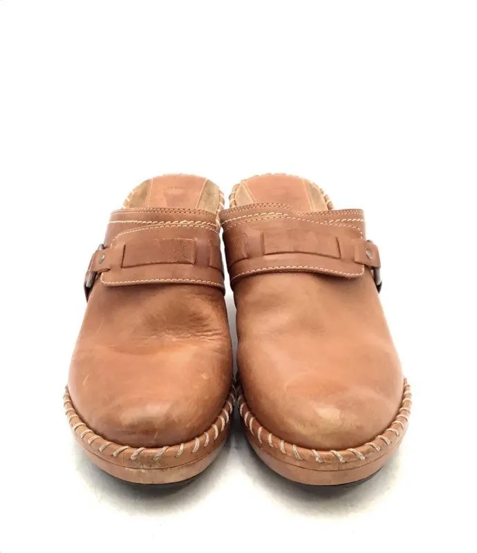 Frye Women's Charlotte 2 70771 Brown Slip-On Block Clog Heels - Size 10M