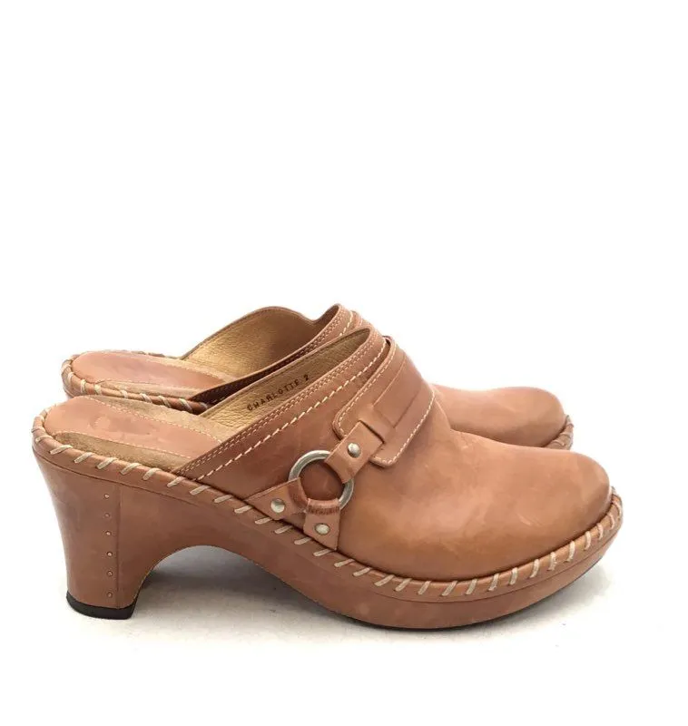 Frye Women's Charlotte 2 70771 Brown Slip-On Block Clog Heels - Size 10M