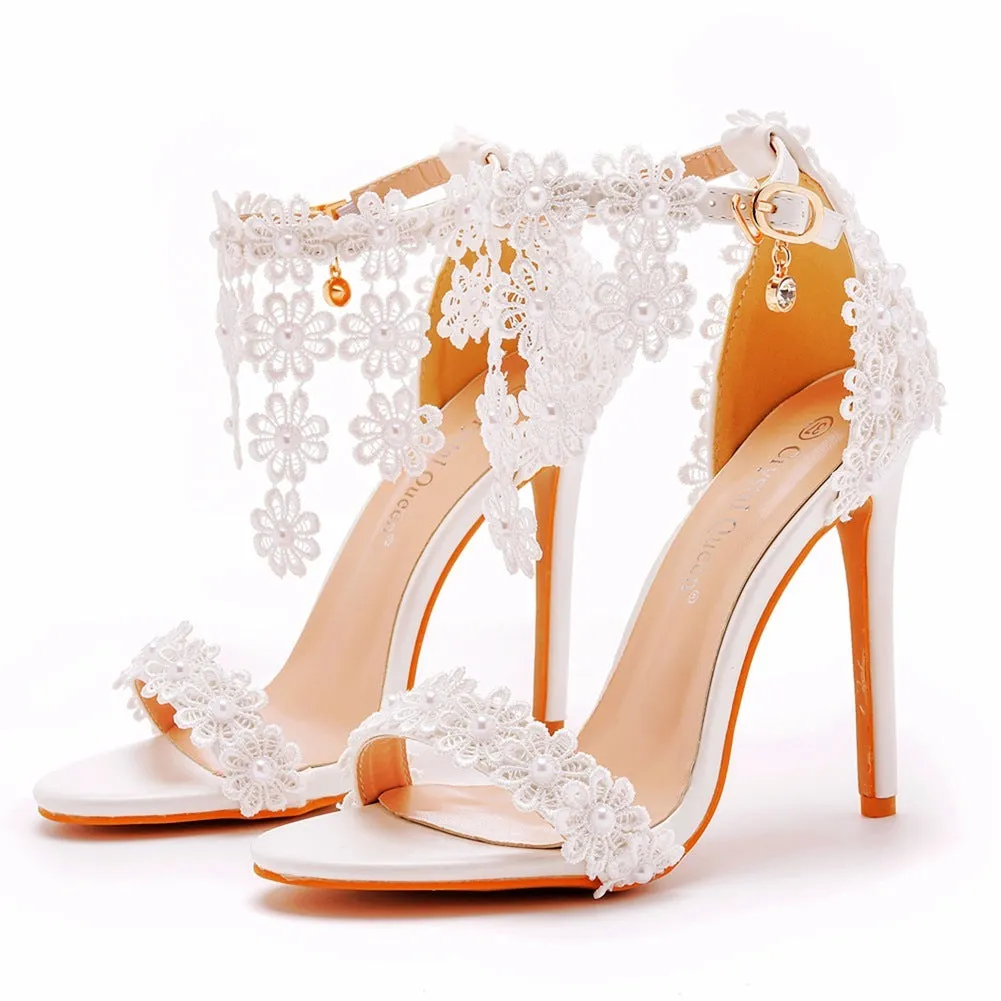 Lily – Rhinestone High Heel Shoes