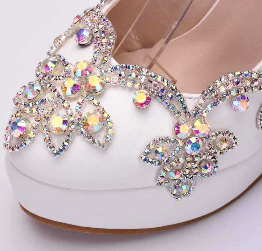 Lily – Rhinestone High Heel Shoes