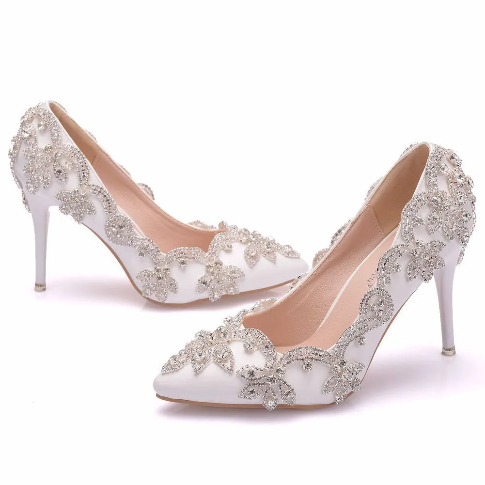 Lily – Rhinestone High Heel Shoes