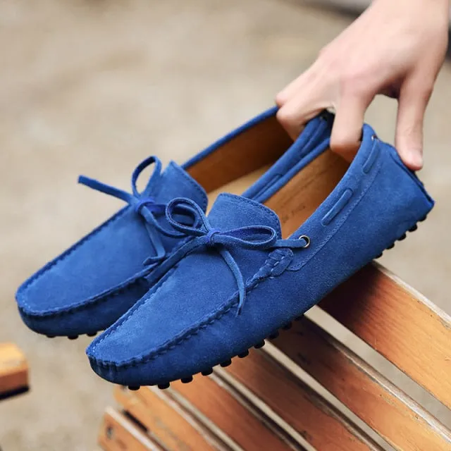 Men Casual Suede Genuine Leather Slip-On Shoes