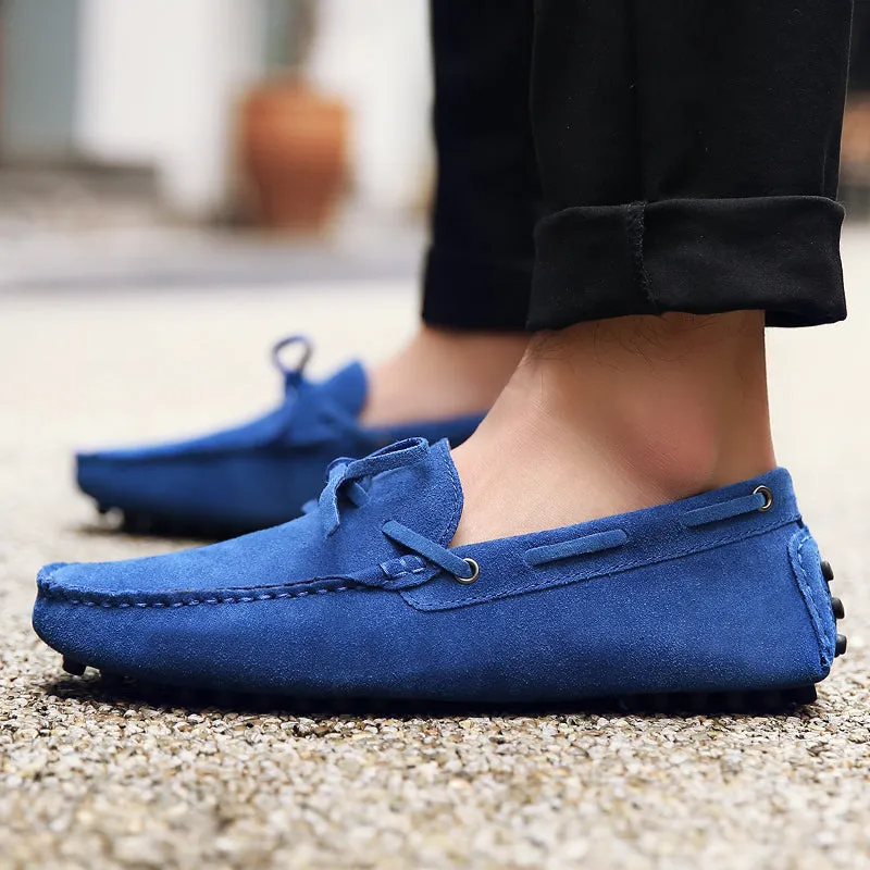 Men Casual Suede Genuine Leather Slip-On Shoes