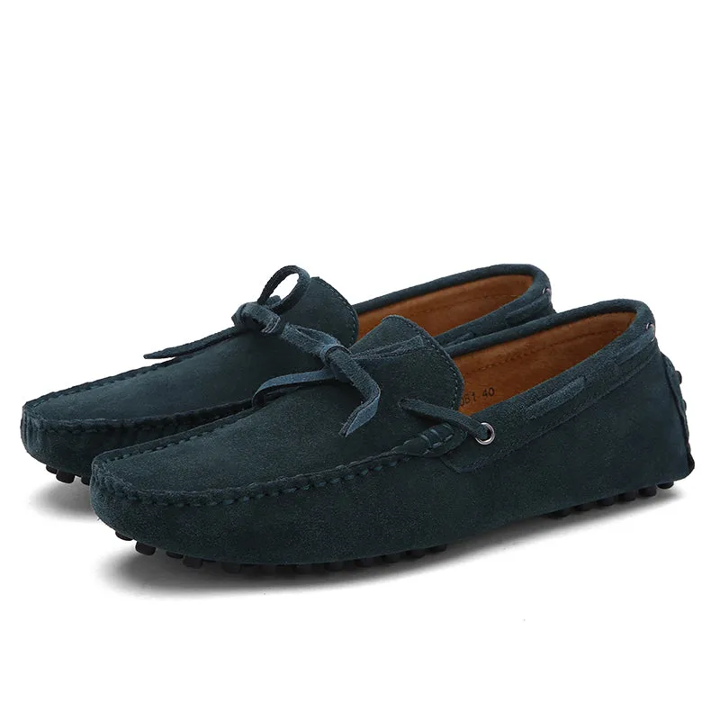 Men Casual Suede Genuine Leather Slip-On Shoes