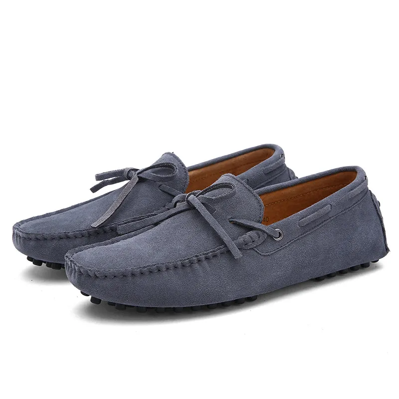 Men Casual Suede Genuine Leather Slip-On Shoes
