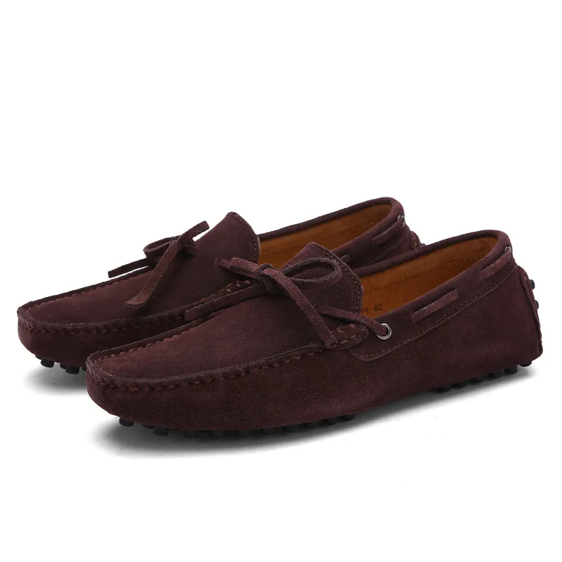 Men Casual Suede Genuine Leather Slip-On Shoes