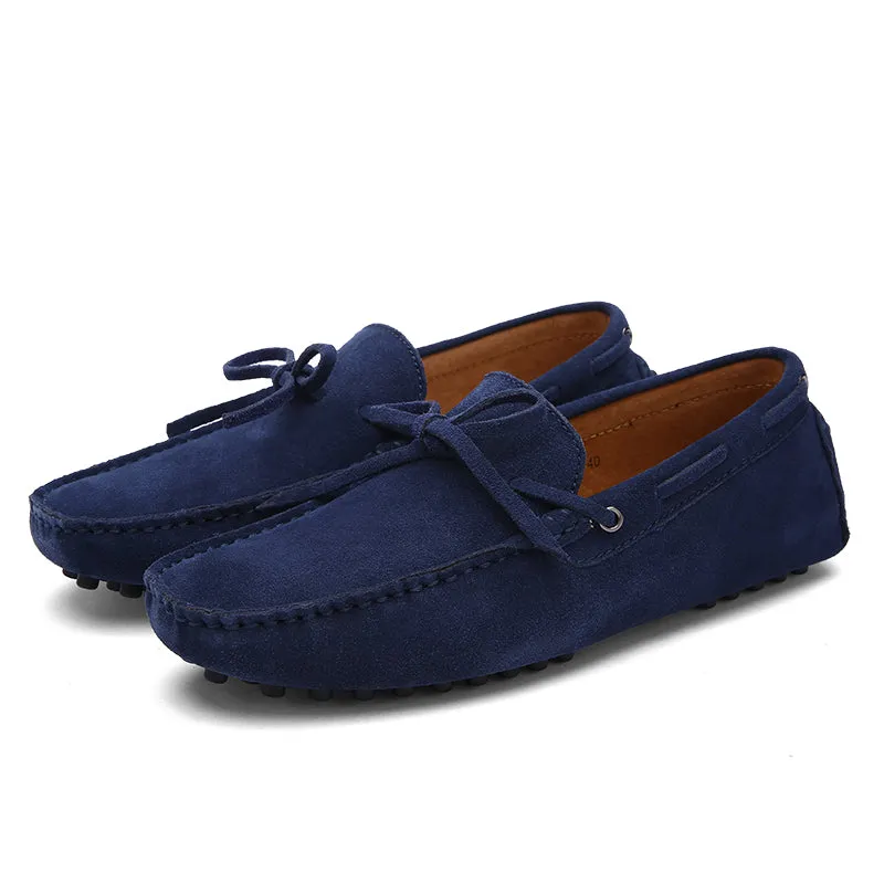 Men Casual Suede Genuine Leather Slip-On Shoes