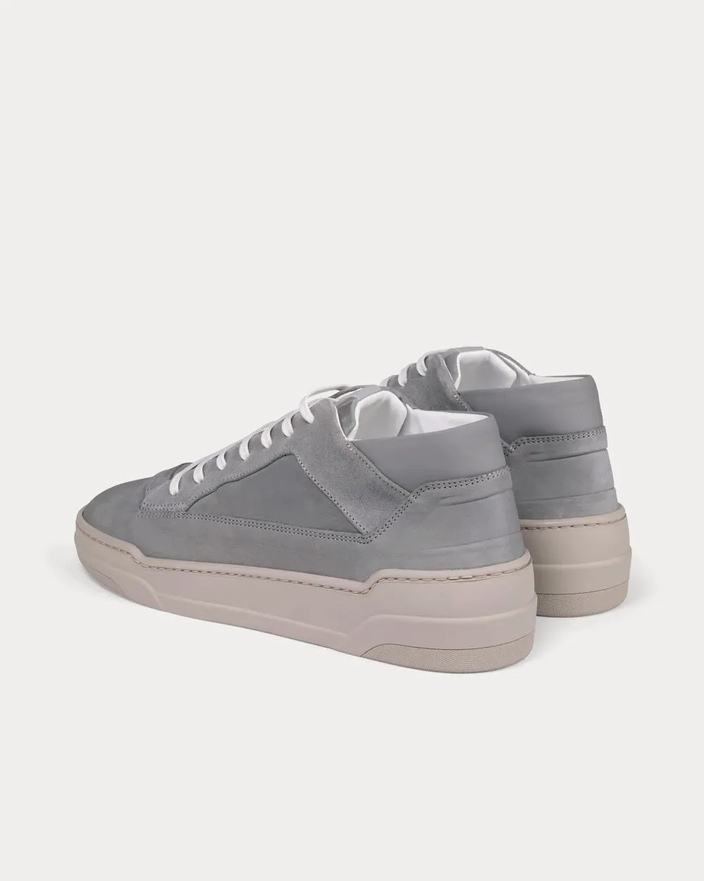MT 02 Minimal Grey Mid Top Sneakers