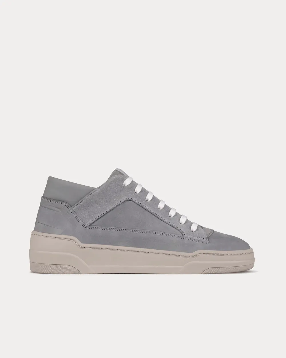 MT 02 Minimal Grey Mid Top Sneakers