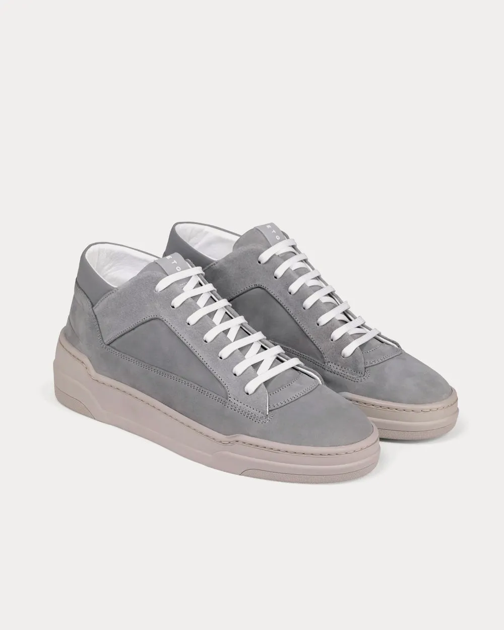MT 02 Minimal Grey Mid Top Sneakers