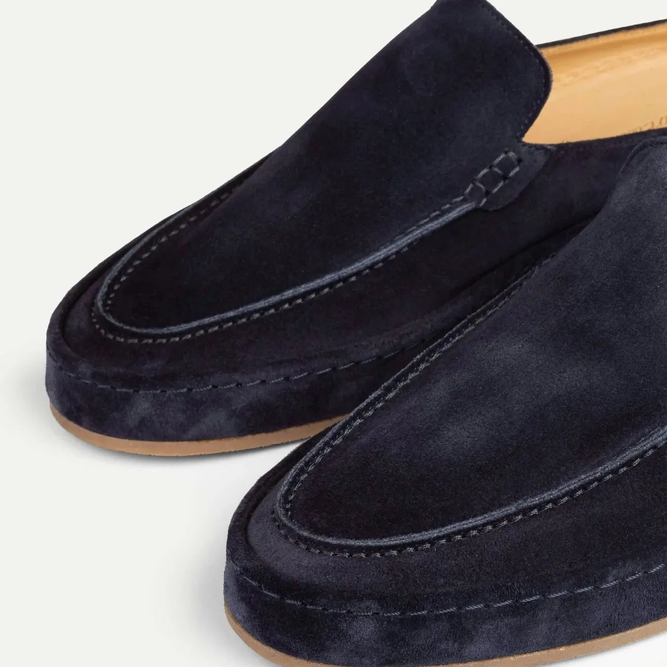 Navy Blue Suede Celeste Calm Mule Loafers
