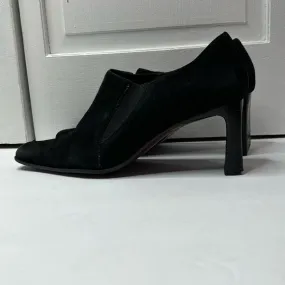 NINE WEST Vintage Black Suede Slip On Heels Size 8.5