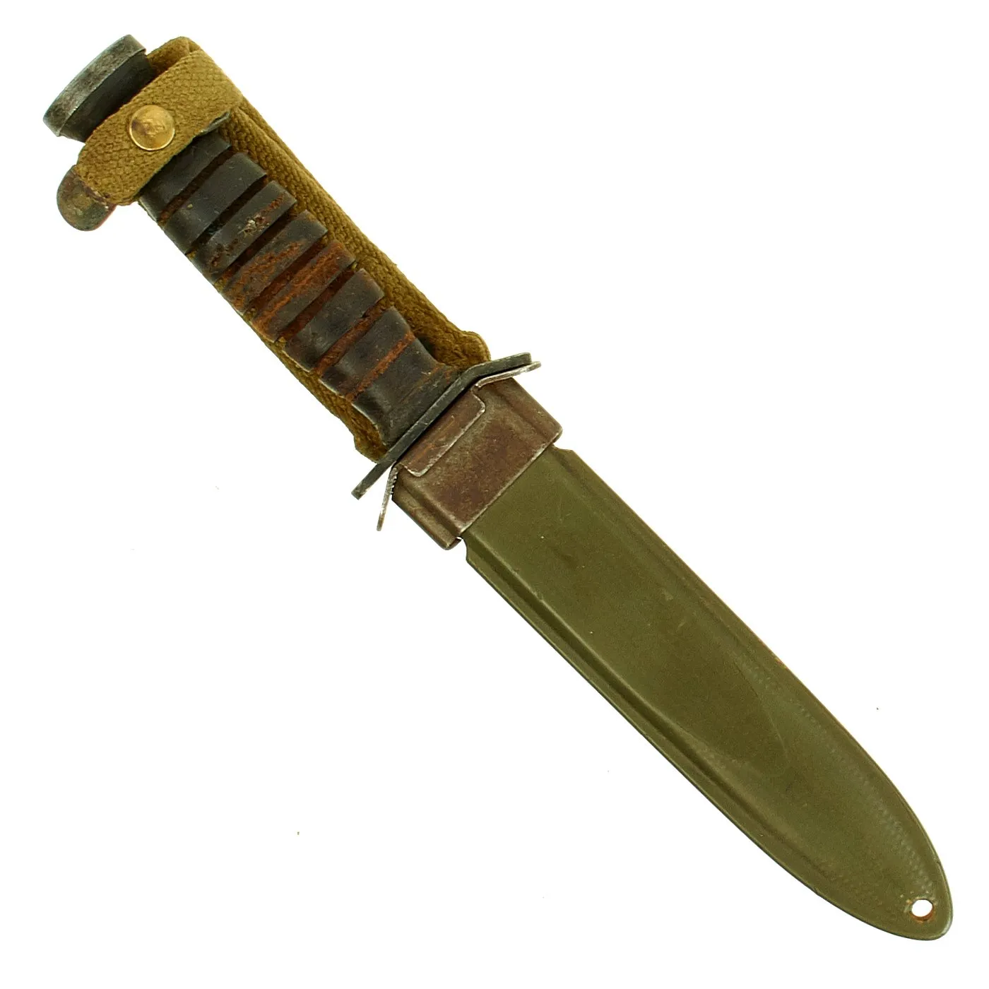 Original U.S. WWII Blade Marked M3 Fighting Knife by Imperial Knife Co. with M8 Scabbard