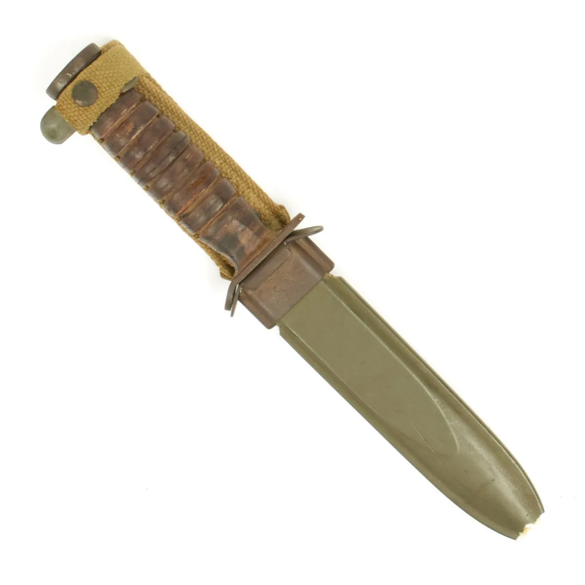 Original U.S. WWII M3 Utica Fighting Knife with M8A1 Scabbard - Excellent Condition