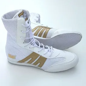 Pro Box Kids Boxing Boots - White/Gold