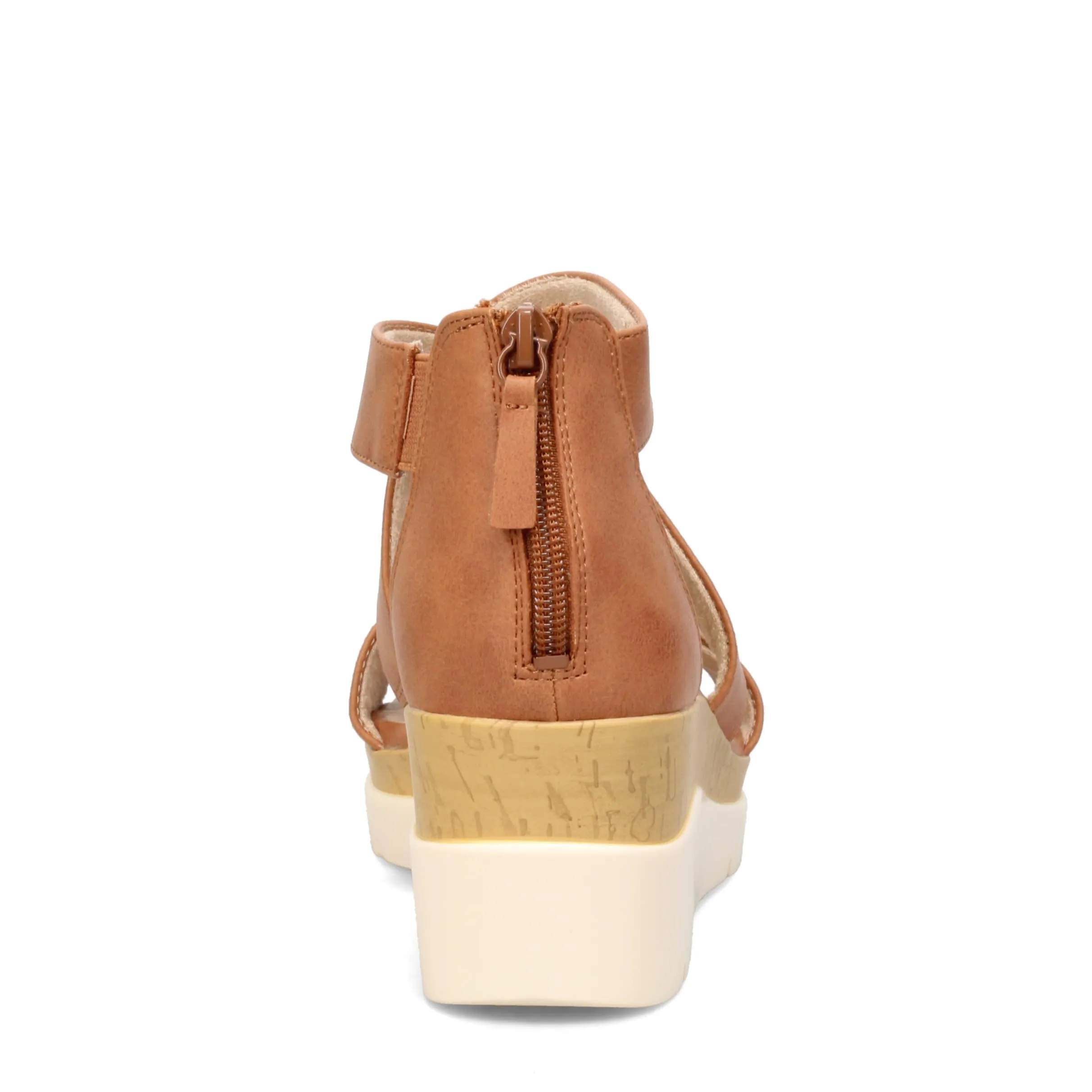 Soul Naturalizer Goodtimes Brown Fashion Zipper Open Toe Ankle Wedge Sandals
