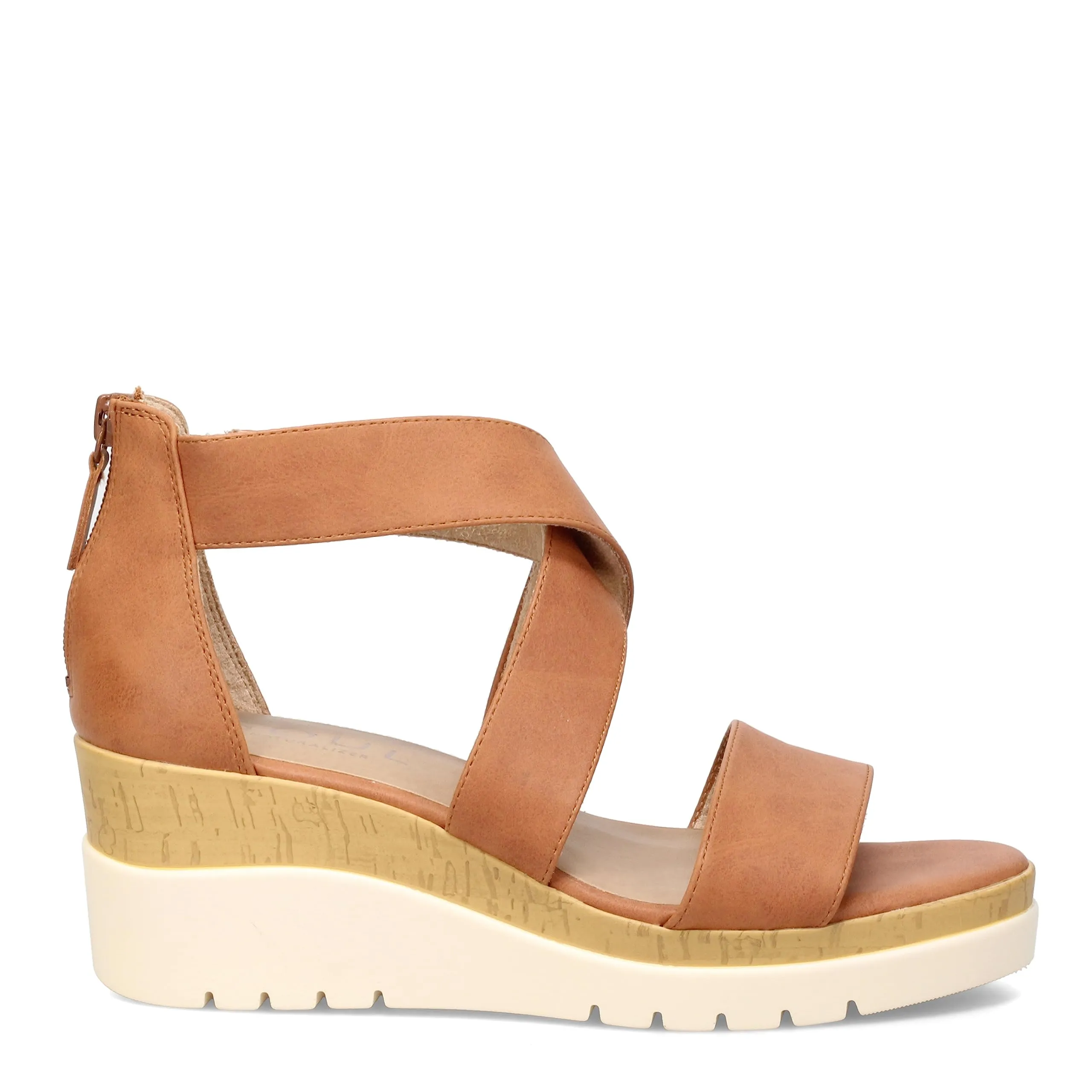 Soul Naturalizer Goodtimes Brown Fashion Zipper Open Toe Ankle Wedge Sandals