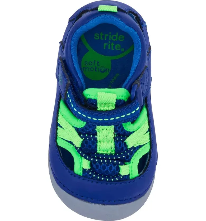 Stride Rite Tobias Soft motion Sandal - Blue/lime