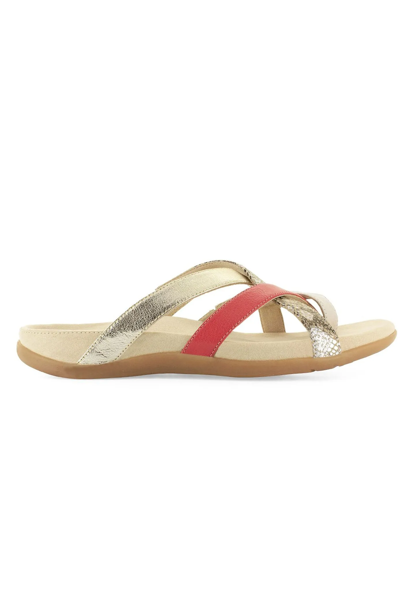 Strive Lola Blush Mix Memory Foam Footbed Leather Sandal