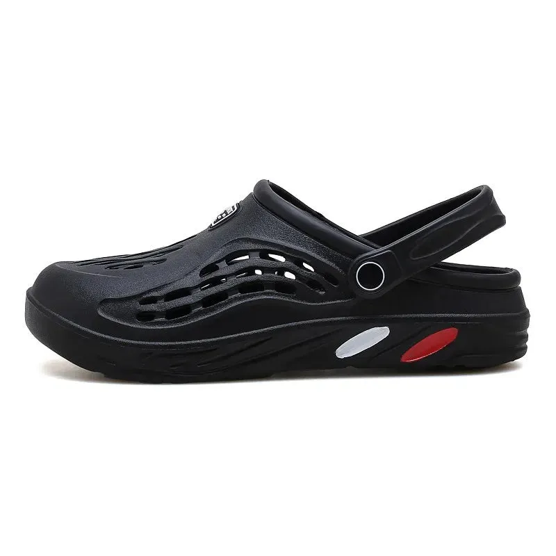 Summer Men's Light EVA Casual Sandals - Hole Clogs, Outdoor Beach Slippers