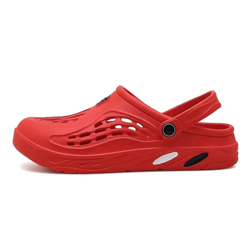Summer Men's Light EVA Casual Sandals - Hole Clogs, Outdoor Beach Slippers
