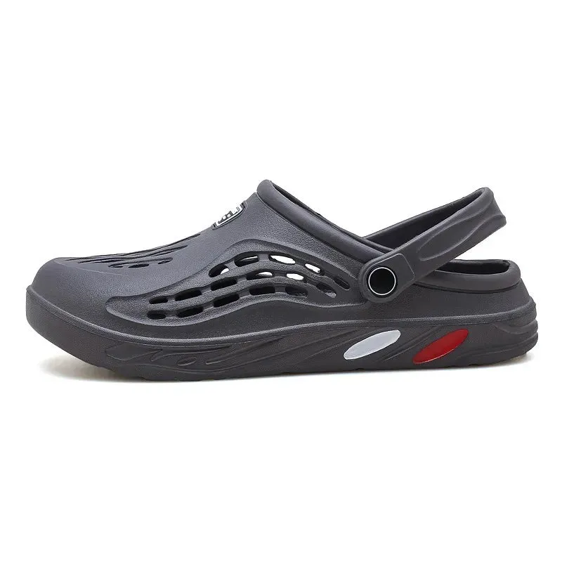 Summer Men's Light EVA Casual Sandals - Hole Clogs, Outdoor Beach Slippers