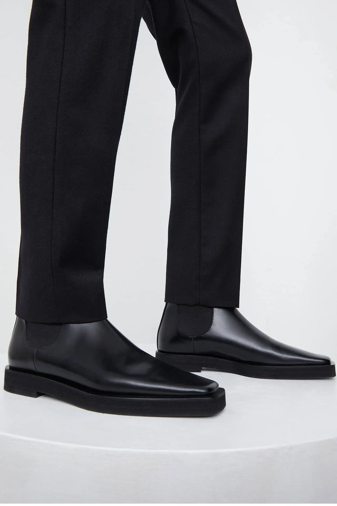 Toteme - The Ankle Boot in Black Leather
