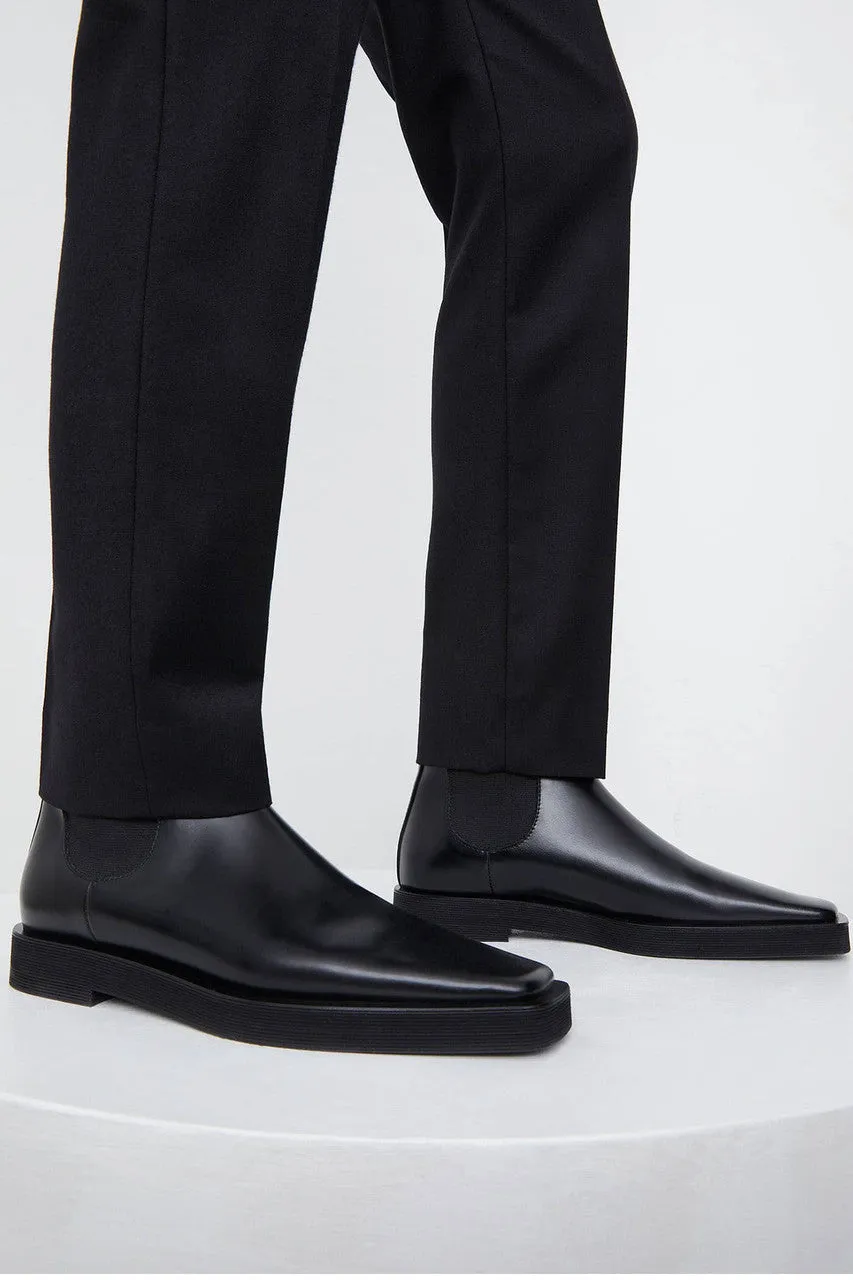 Toteme - The Ankle Boot in Black Leather