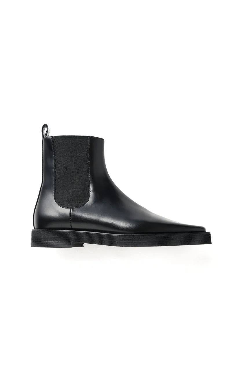 Toteme - The Ankle Boot in Black Leather