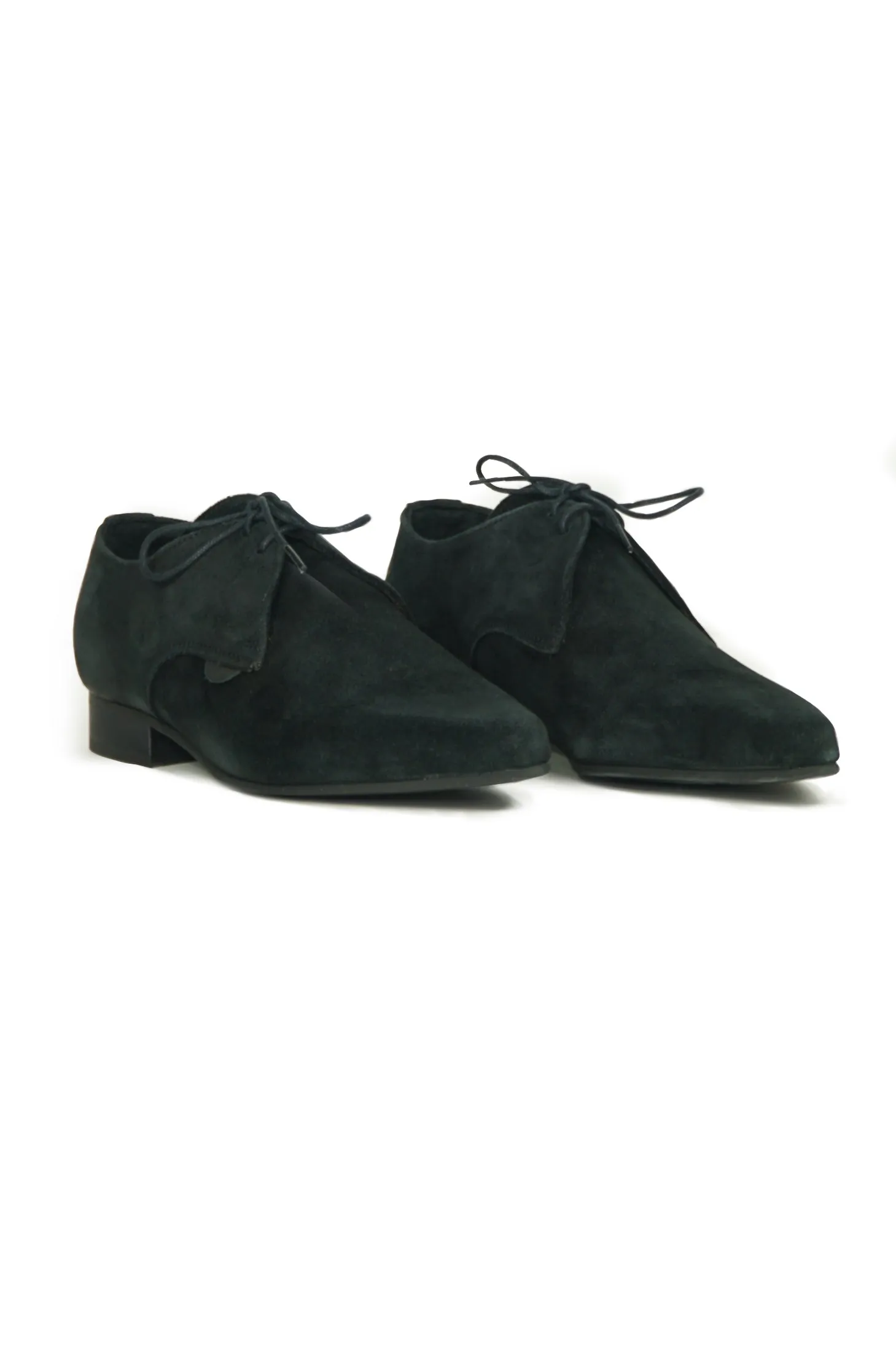 Underground Winklepicker Black Suede Shoes