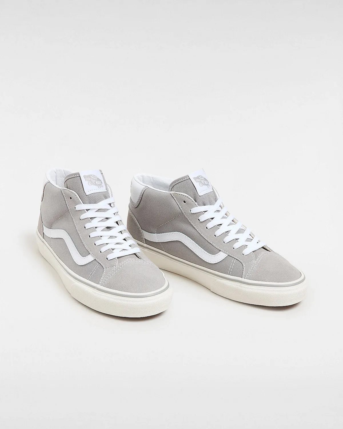 VANS Unisex Mid Skool 37 Trainers - Drizzle / White