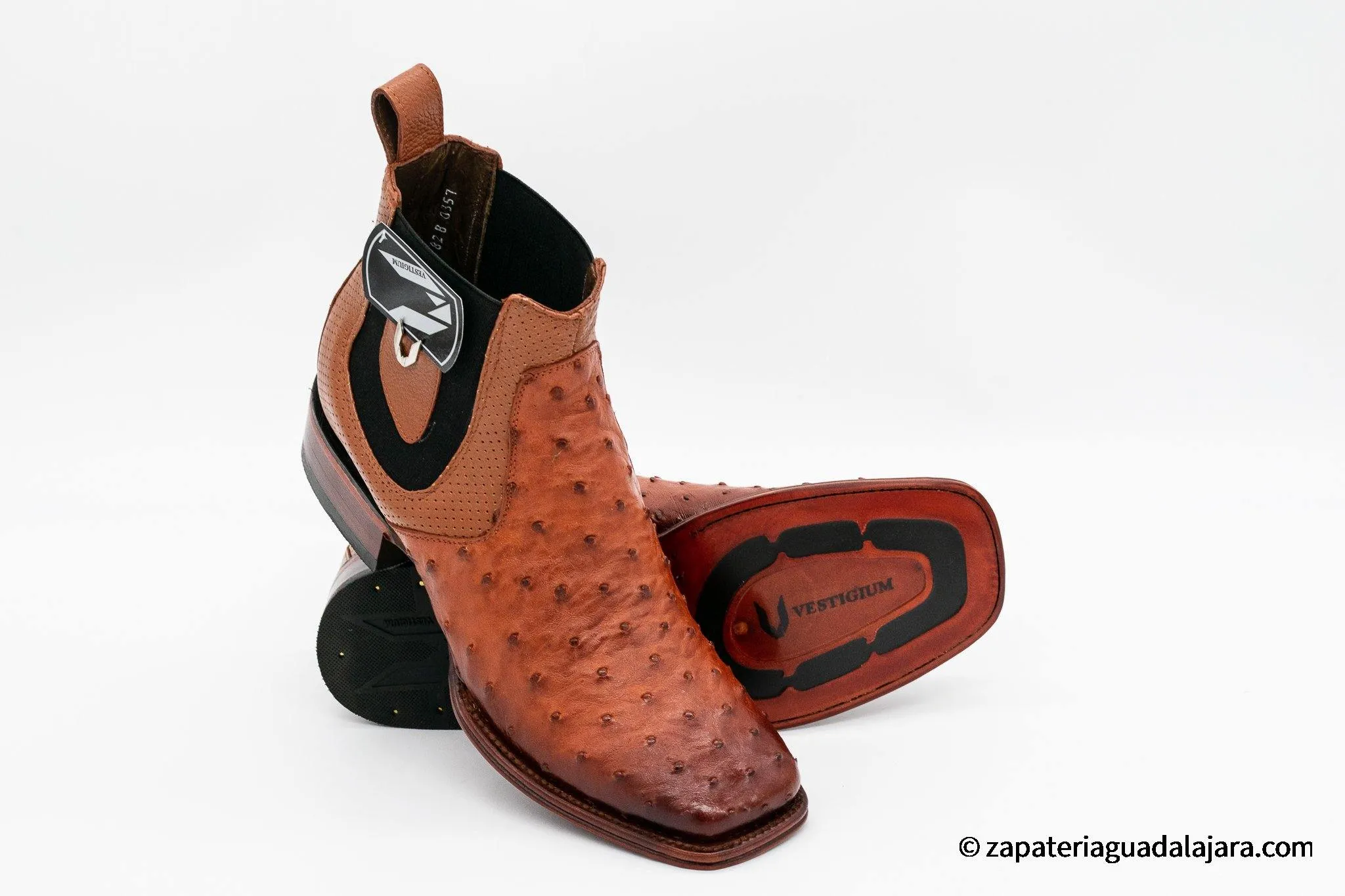 VESTIGIUM 782B0357 OSTRICH FADED COGNAC