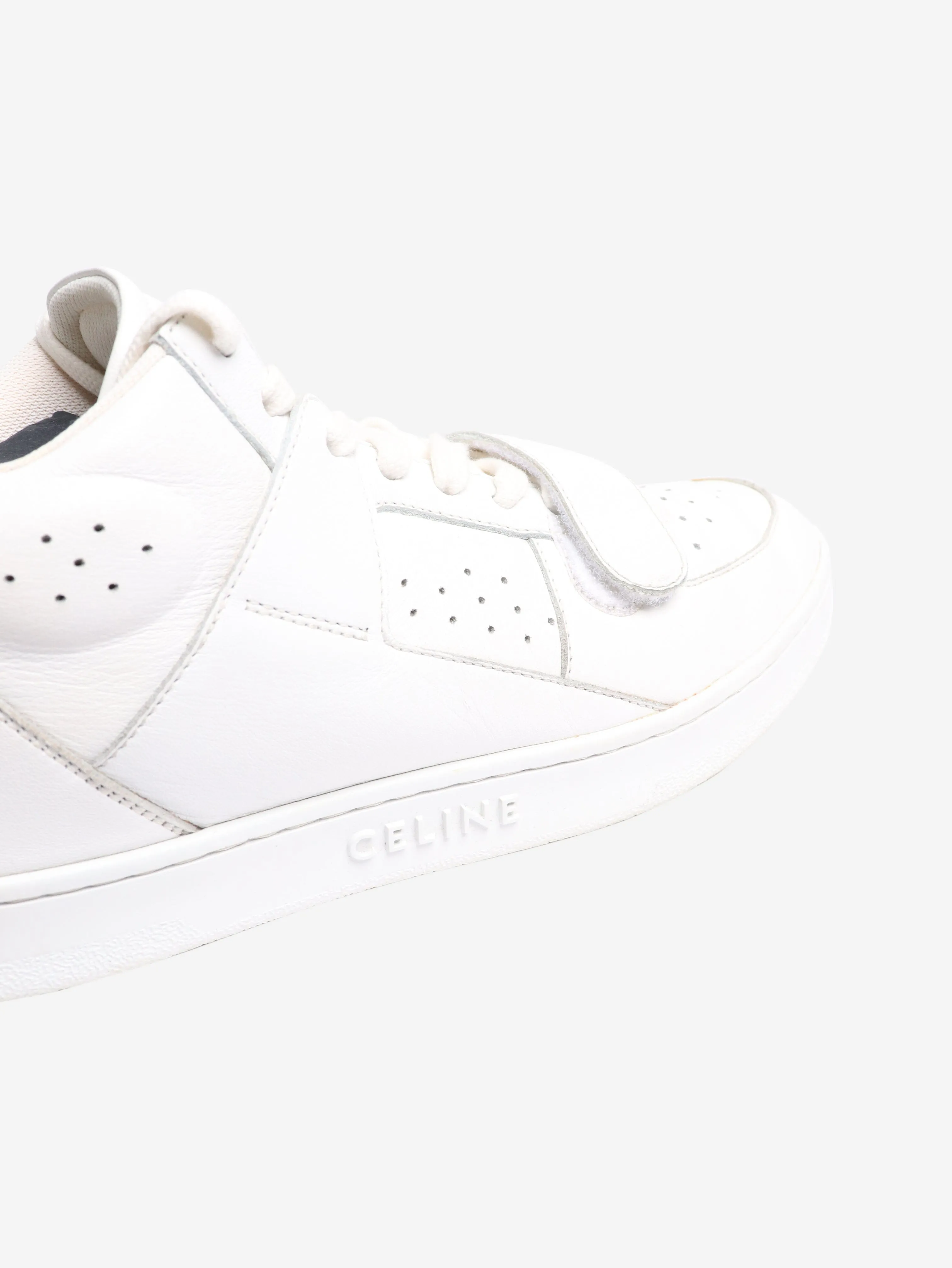 White Ct-02 leather mid-top trainers - size EU 39