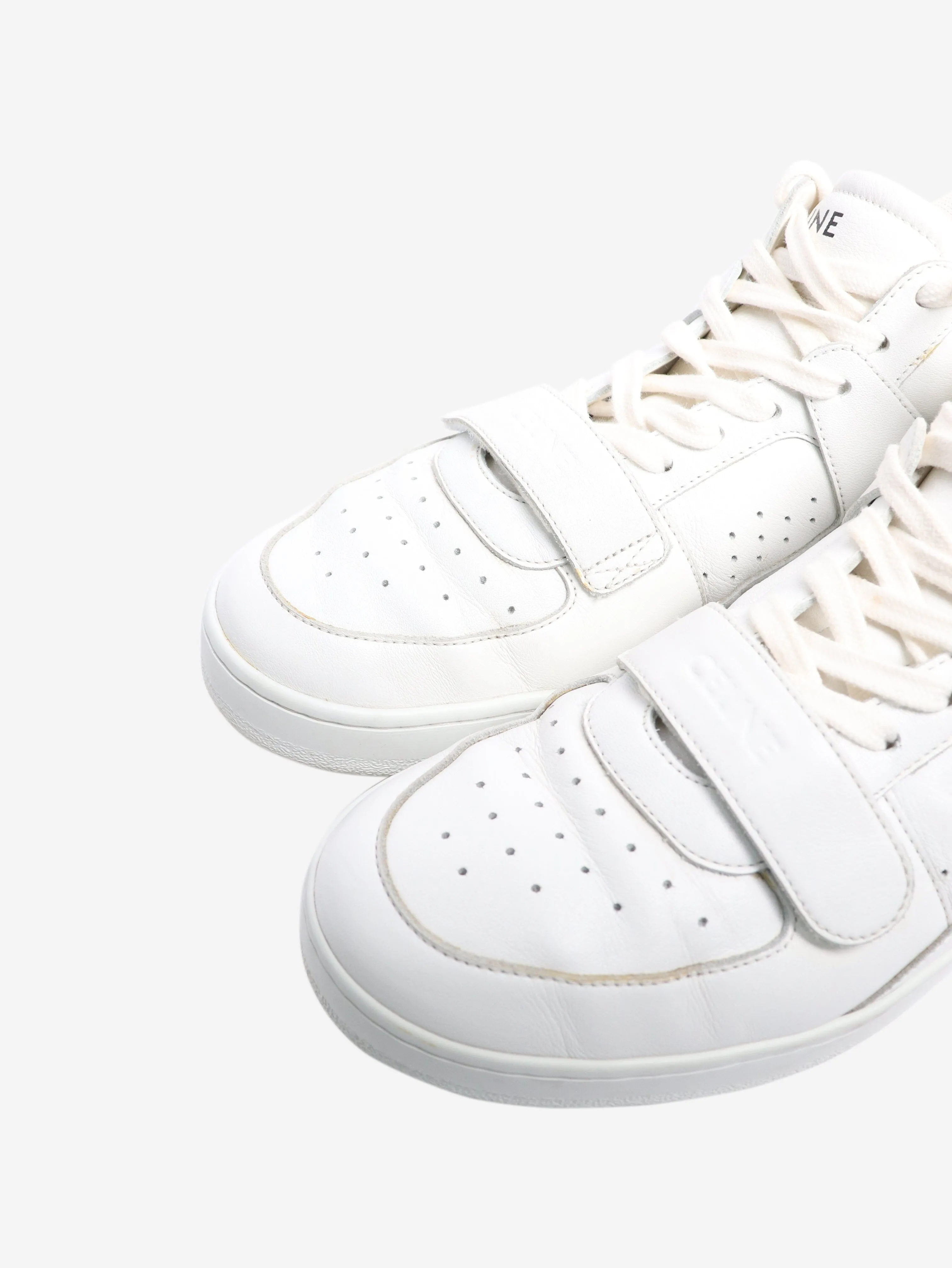 White Ct-02 leather mid-top trainers - size EU 39